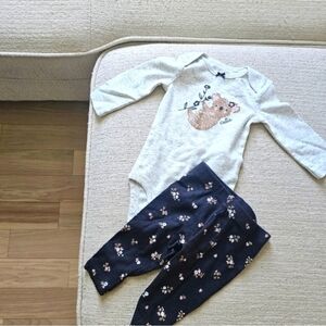 NEW 0-3M Cute Koala Pajama Set
